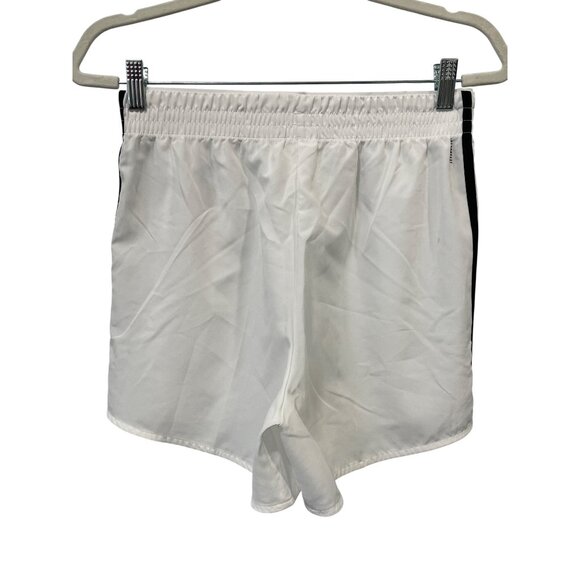 Adidas Athletic Shorts Size Small 3 Stripes Logo Elastic Waist Sporty Activewear - Picture 3 of 8